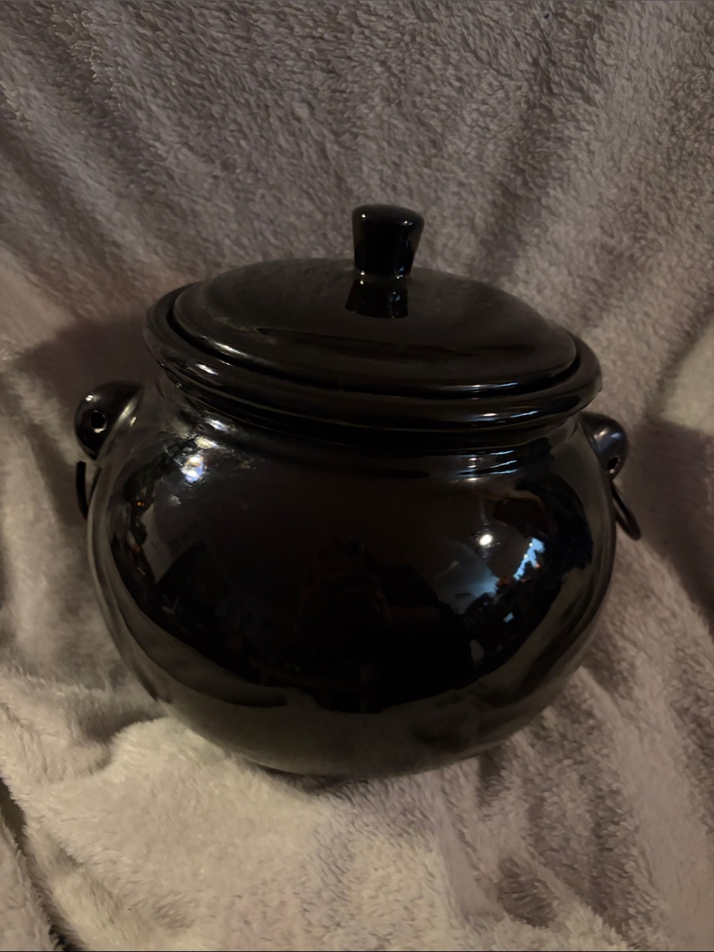 Killstar Black Ceramic Caldron Cookie Jar